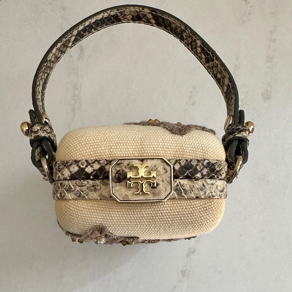 Tory Burch Jardin Canvas Minaudiere Clutch